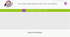 Desktop Screenshot of eholidays.co.za